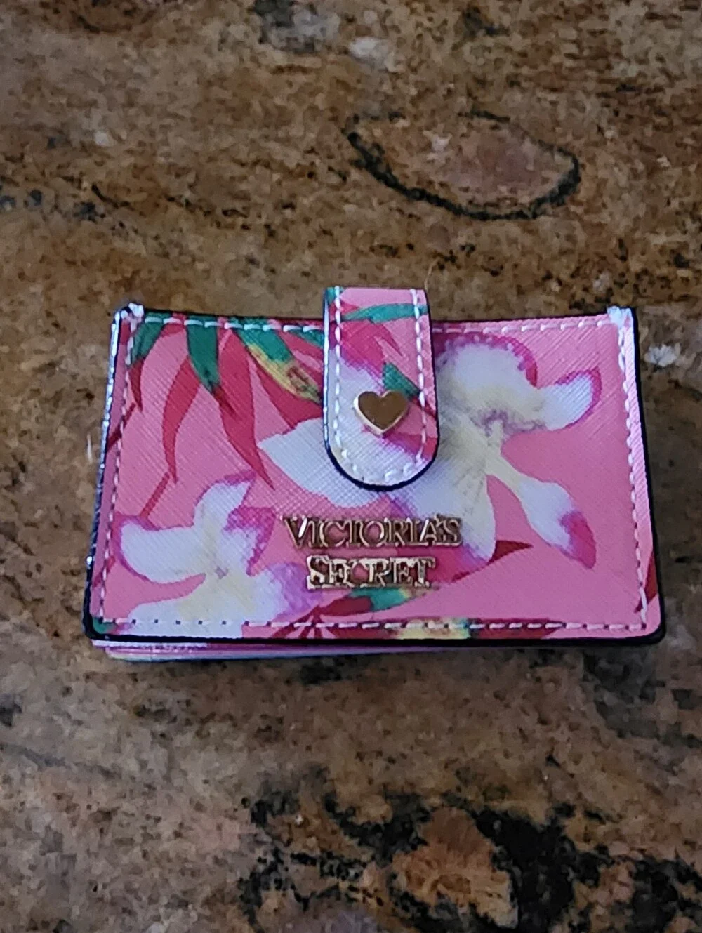 Victoria's Secret Pink Floral Card Holder Wallet - Picture 2 of 3